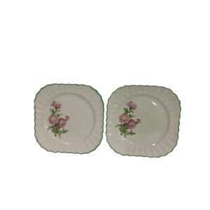 The Sebring Pottery Co Set of 2 Square Luncheon Plates 9.25 Inch